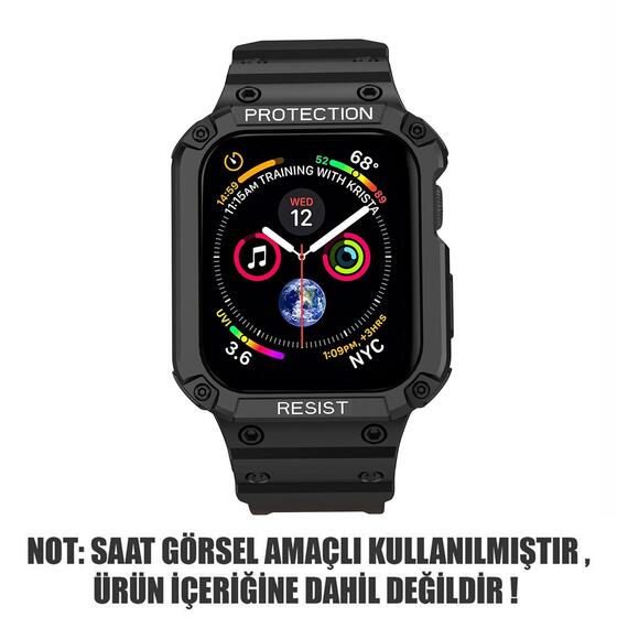 Microsonic Apple Watch 9 41mm Kordon Single Apex Resist Şeffaf