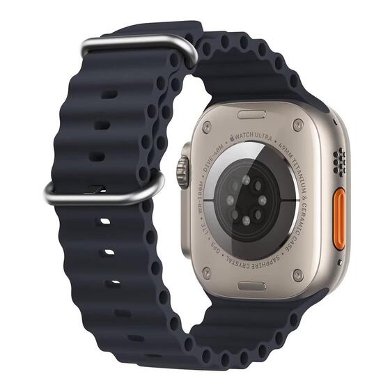 Microsonic Apple Watch SE 2022 40mm Kordon Ocean Band Lacivert