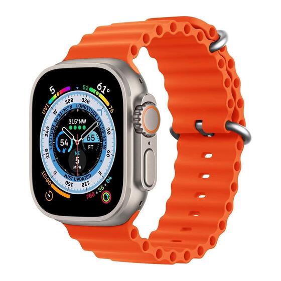 Microsonic Apple Watch SE 2022 40mm Kordon Ocean Band Turuncu