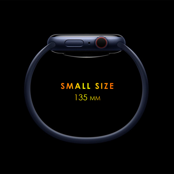 Microsonic Apple Watch SE 2022 40mm Kordon, (Small Size, 135mm) New Solo Loop Lacivert