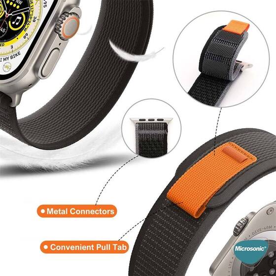 Microsonic Apple Watch SE 2022 40mm Kordon Trail Loop Siyah