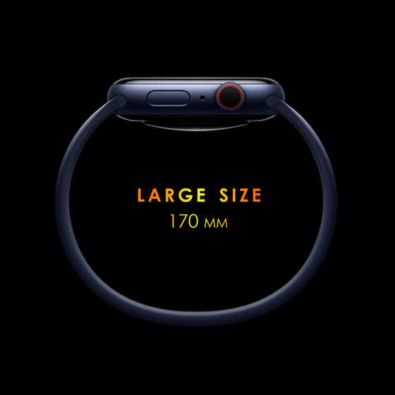 Microsonic Apple Watch SE 2022 44mm Kordon, (Large Size, 170mm) New Solo Loop Beyaz