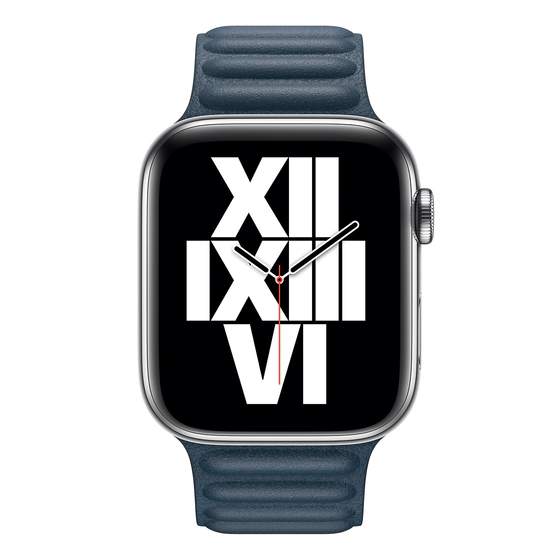 Microsonic Apple Watch SE 2022 44mm Kordon Leather Link Band Lacivert