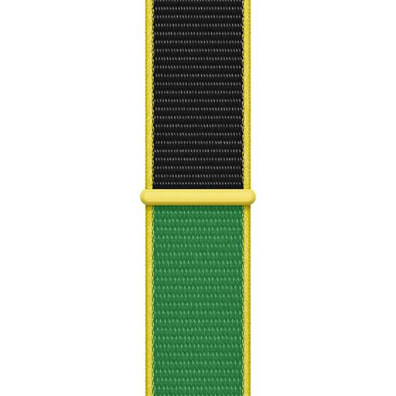 Microsonic Apple Watch SE 40mm Hasırlı Kordon Woven Jamaika International Collection Spor Loop
