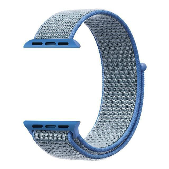 Microsonic Apple Watch SE 40mm Hasırlı Kordon Woven Sport Loop Mavi