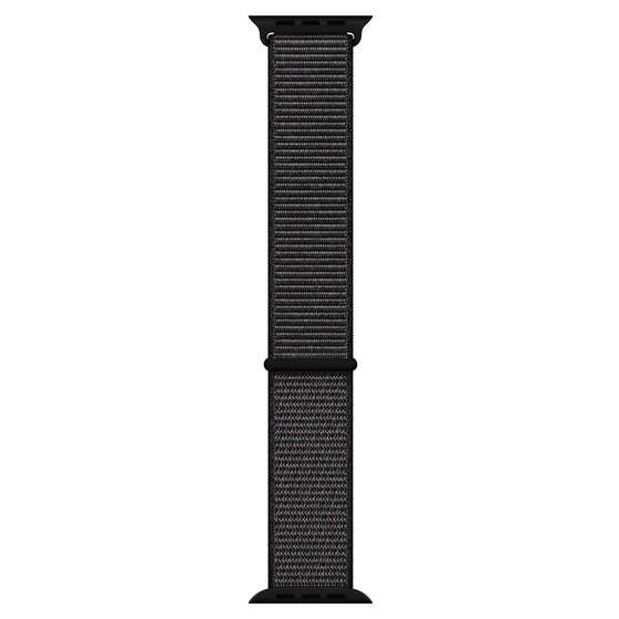 Microsonic Apple Watch SE 44mm Hasırlı Kordon Woven Sport Loop Siyah