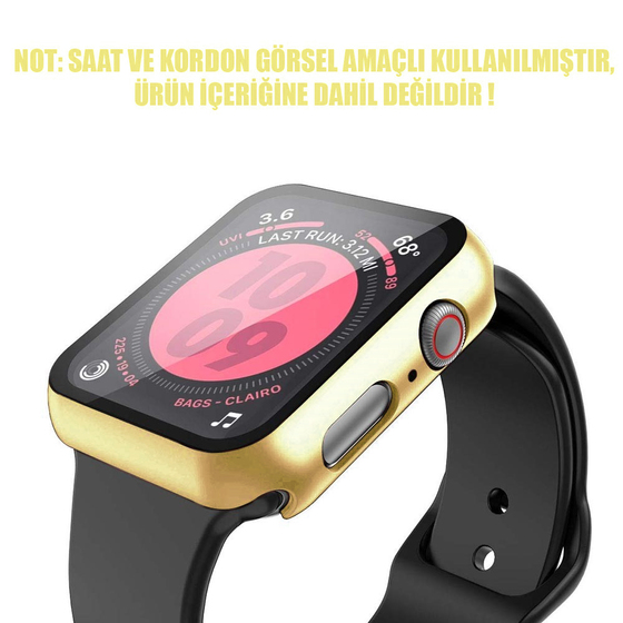 Microsonic Apple Watch SE 44mm Kılıf Matte Premium Slim WatchBand Gold