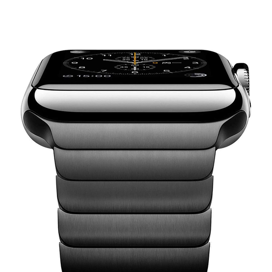 Microsonic Apple Watch SE 44mm Kordon Link Bracelet Band Siyah