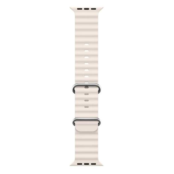 Microsonic Apple Watch SE 44mm Kordon Ocean Band Bej