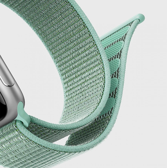 Microsonic Apple Watch Series 1 38mm Hasırlı Kordon Woven Sport Loop Pink Sand
