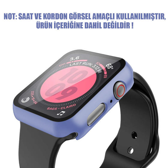 Microsonic Apple Watch Series 1 38mm Kılıf Matte Premium Slim WatchBand Lila