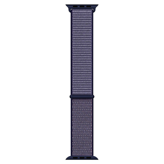 Microsonic Apple Watch Series 1 42mm Hasırlı Kordon Woven Sport Loop Midnight Blue