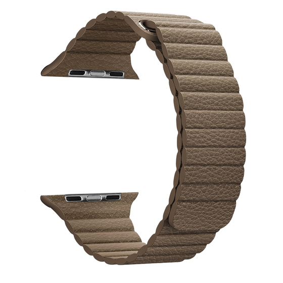 Microsonic Apple Watch Series 3 38mm Twist Leather Loop Kordon Kahverengi