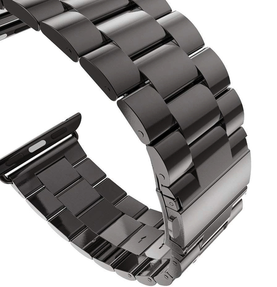 Microsonic Apple Watch Series 4 44mm Metal Stainless Steel Kordon Siyah