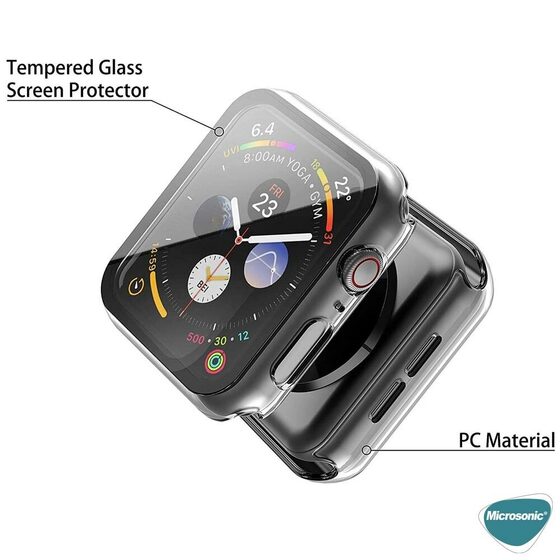 Microsonic Apple Watch Series 6 40mm Kılıf Clear Premium Slim WatchBand Şeffaf