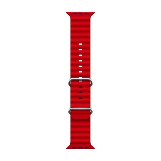 Microsonic Apple Watch Series 6 40mm Kordon Ocean Band Kırmızı
