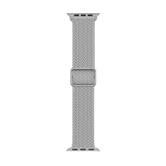 Microsonic Apple Watch Series 6 44mm Kordon Braided Loop Band Gri