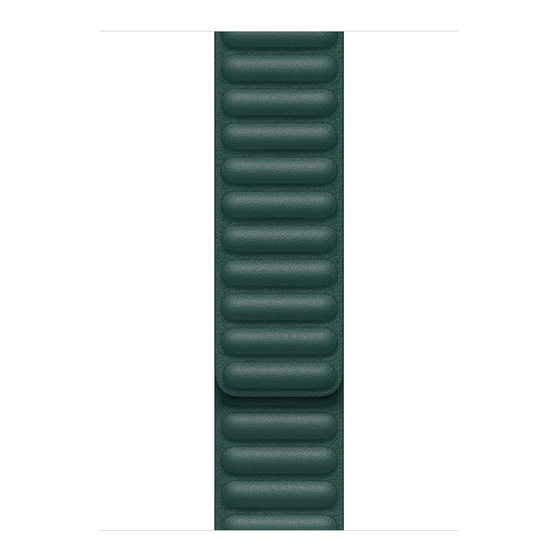 Microsonic Apple Watch Series 6 44mm Kordon Leather Link Band Koyu Yeşil