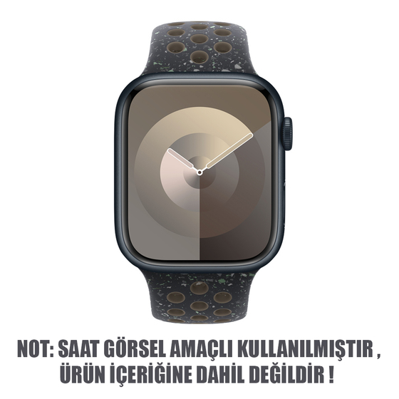 Microsonic Apple Watch Series 7 41mm Kordon Flame Sport Band Siyah