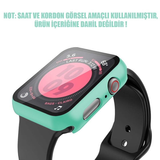 Microsonic Apple Watch Series 8 41mm Kılıf Matte Premium Slim WatchBand Mint Yeşili