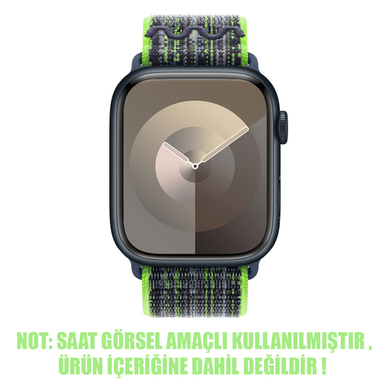 Microsonic Apple Watch Series 8 41mm Kordon Terra Sport Loop Yeşil