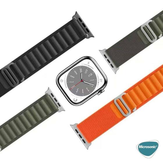 Microsonic Apple Watch Series 8 45mm Kordon Alpine Loop Yeşil