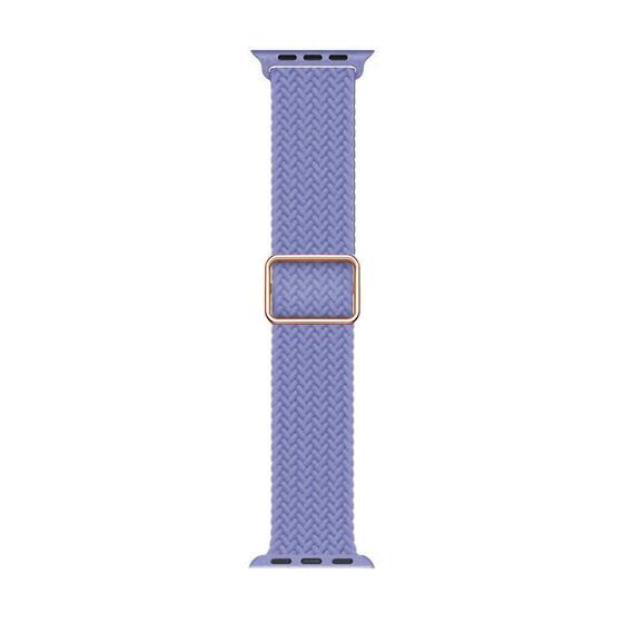 Microsonic Apple Watch Series 9 45mm Kordon Braided Loop Band Lila