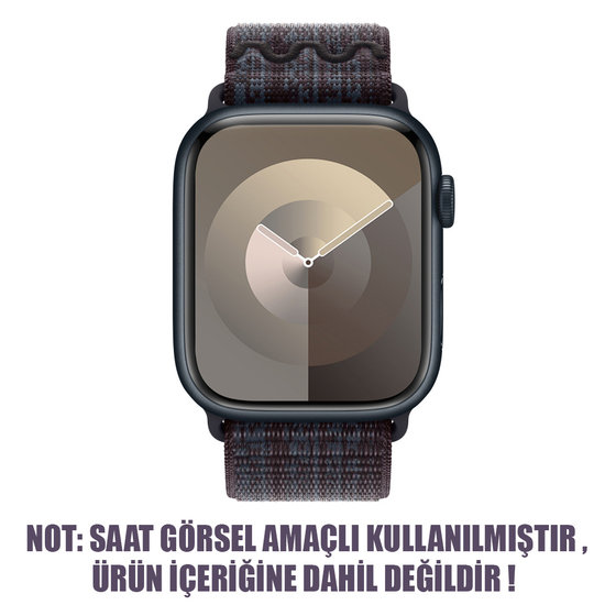 Microsonic Apple Watch Series 9 45mm Kordon Terra Sport Loop Siyah