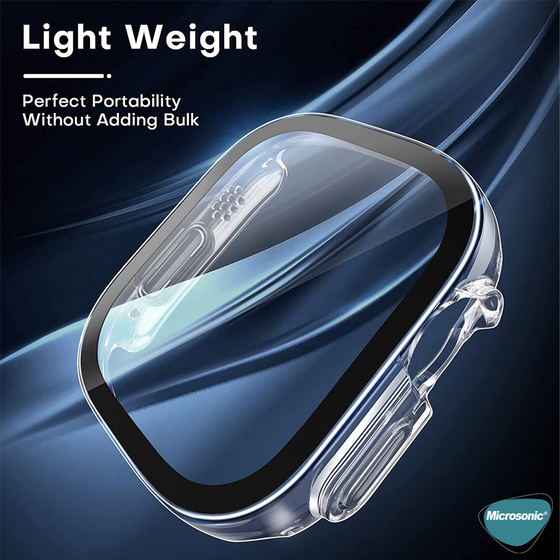 Microsonic Apple Watch Ultra 2 Kılıf Clear Premium WatchBand Şeffaf