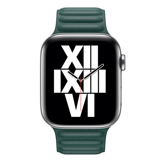 Microsonic Apple Watch Ultra 2 Kordon Leather Link Band Koyu Yeşil
