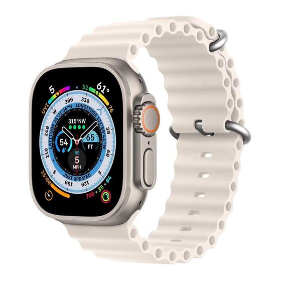 Microsonic Apple Watch Ultra 2 Kordon Ocean Band Bej
