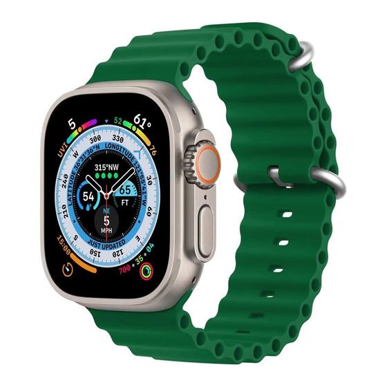 Microsonic Apple Watch Ultra 2 Kordon Ocean Band Yeşil
