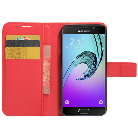 Microsonic Cüzdanlı Deri Samsung Galaxy A5 2016 Kılıf Kırmızı