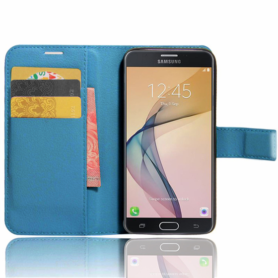 Microsonic Cüzdanlı Deri Samsung Galaxy J7 Prime 2 Kılıf Turkuaz
