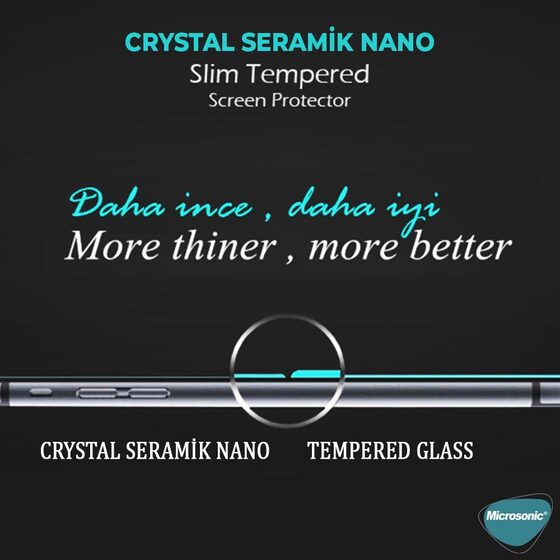 Microsonic General Mobile GM 22 Plus Crystal Seramik Nano Ekran Koruyucu Siyah (2 Adet)