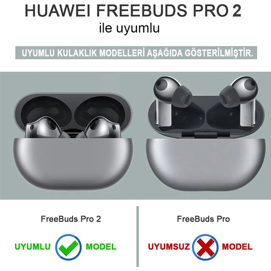 Microsonic Huawei FreeBuds Pro 2 Kılıf Askılı Mat Silikon Açık Yeşil