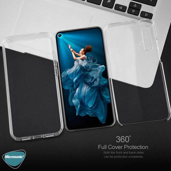 Microsonic Huawei Honor 20 Kılıf 6 tarafı tam full koruma 360 Clear Soft Şeffaf