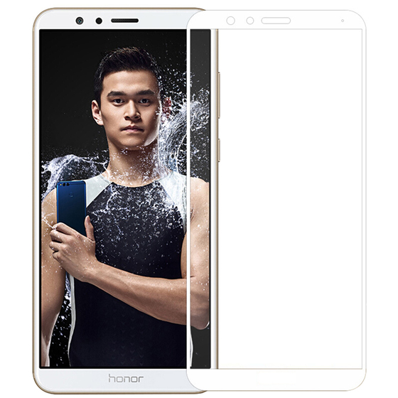 Microsonic Huawei Honor 7X Tam Kaplayan Temperli Cam Ekran koruyucu Kırılmaz Film Beyaz