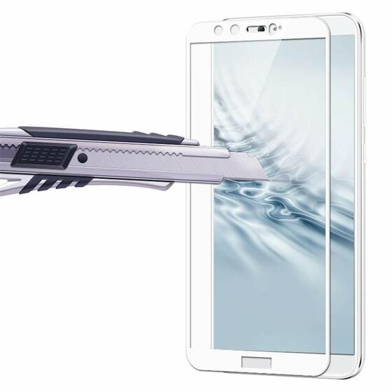 Microsonic Huawei Honor 9 Lite Tam Kaplayan Temperli Cam Ekran koruyucu Kırılmaz Film Beyaz