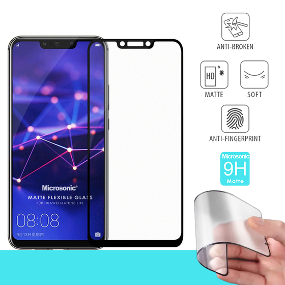 Microsonic Huawei Mate 20 Lite Seramik Matte Flexible Ekran Koruyucu Siyah