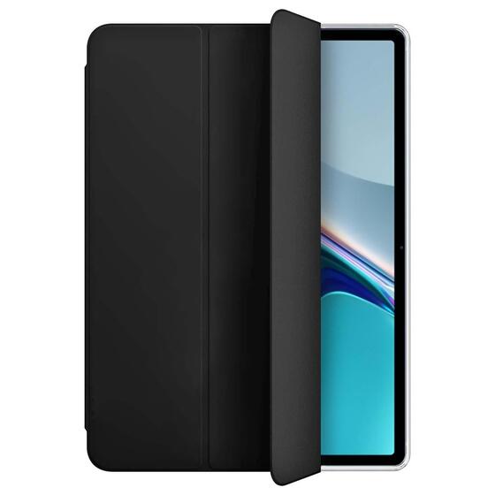 Microsonic Huawei MatePad 11 2023 Kılıf Slim Translucent Back Smart Cover Siyah
