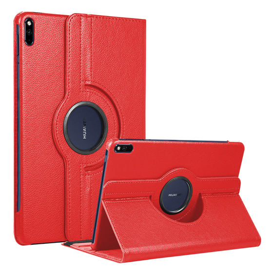 Microsonic Huawei MatePad Pro 10.8'' Kılıf 360 Rotating Stand Deri Kırmızı