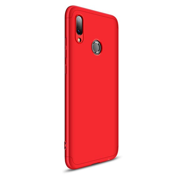 Microsonic Huawei P Smart 2019 Kılıf Double Dip 360 Protective Kırmızı