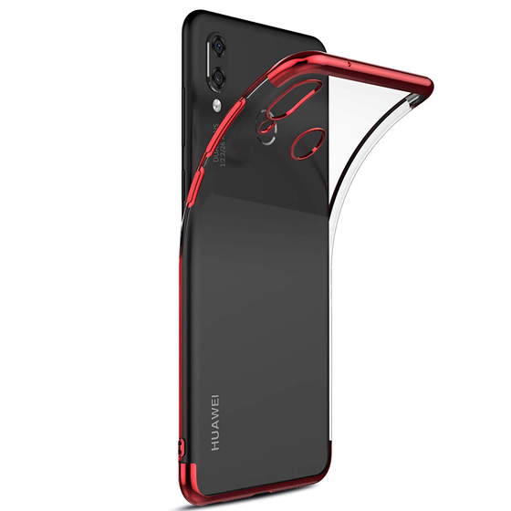 Microsonic Huawei P Smart 2019 Kılıf Skyfall Transparent Clear Kırmızı