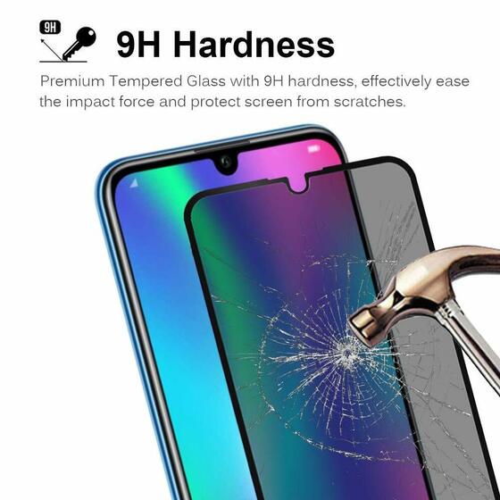 Microsonic Huawei P Smart 2019 Privacy 5D Gizlilik Filtreli Cam Ekran Koruyucu Siyah
