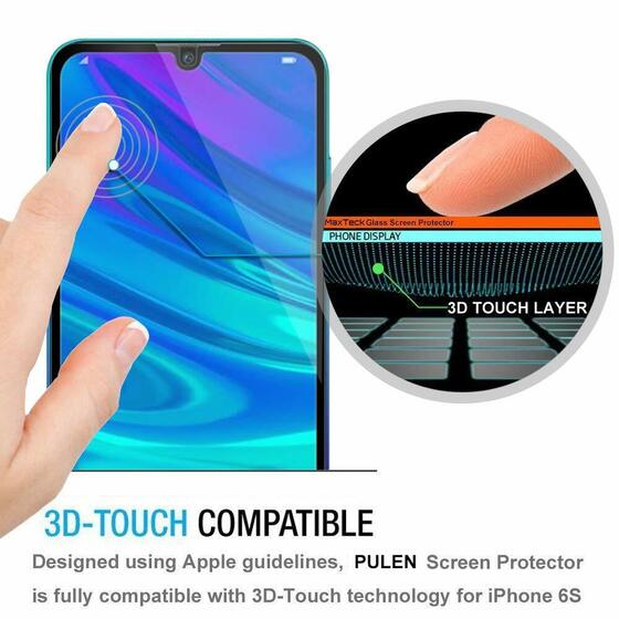 Microsonic Huawei P Smart 2019 Tam Kaplayan Temperli Cam Ekran koruyucu Siyah