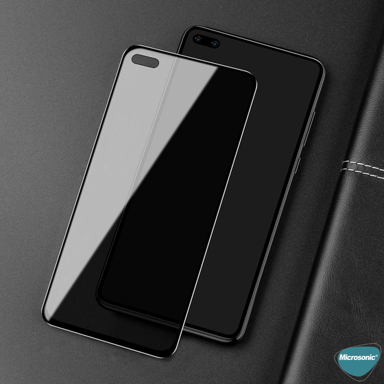 Microsonic Huawei P40 Privacy 5D Gizlilik Filtreli Cam Ekran Koruyucu Siyah