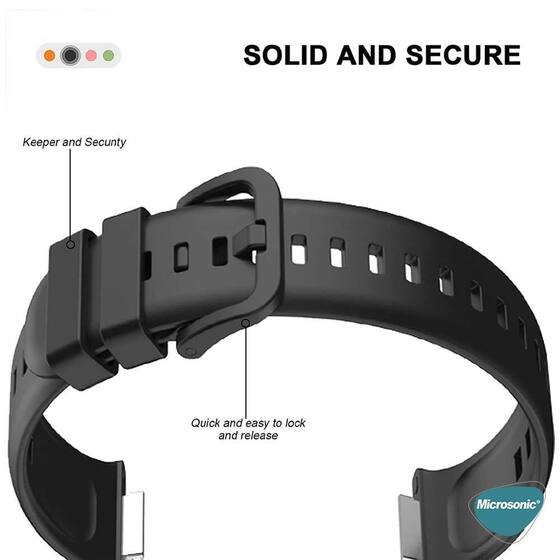Microsonic Huawei Watch Fit 2 Kordon, Silicone Sport Band Gri