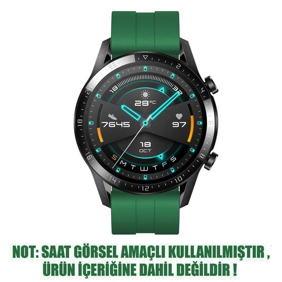 Microsonic Huawei Watch GT Classic Kordon, Silicone RapidBands Koyu Yeşil