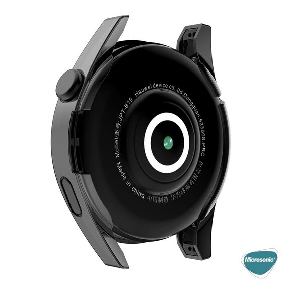 Microsonic Huawei Watch GT3 42mm Kılıf 360 Full Round Soft Silicone Siyah